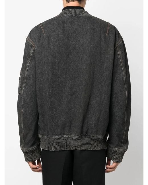 DIESEL Black D-Weltik Denim Bomber Jacket for men