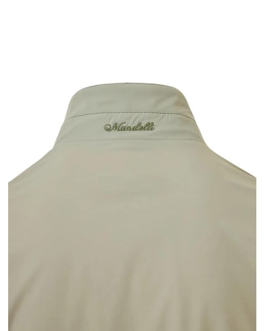 Enrico Mandelli Green Veste Zippée À Logo Brodé for men