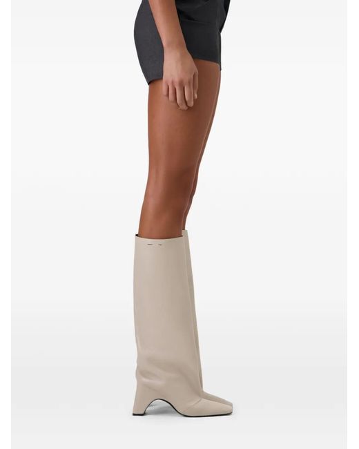 Coperni White Bridge Knee-High Boots