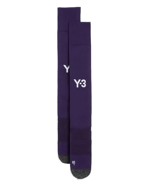Y-3 Purple Logo-Embellishment Socks