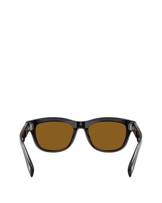 Brunello Cucinelli Black Rectangle-Frame Sunglasses for men