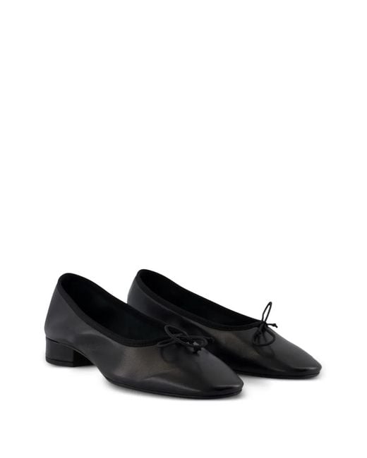 Aeyde Black Onda Round-Toe Pumps