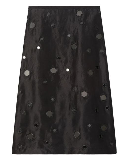 Tory Burch Black Hemd Mit Spiegelverzierung
