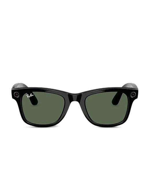 Ray-Ban Green Meta Wayfarer Square-Frame Sunglasses