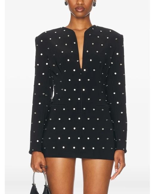 Norma Kamali Studded Fitted Jacket Black