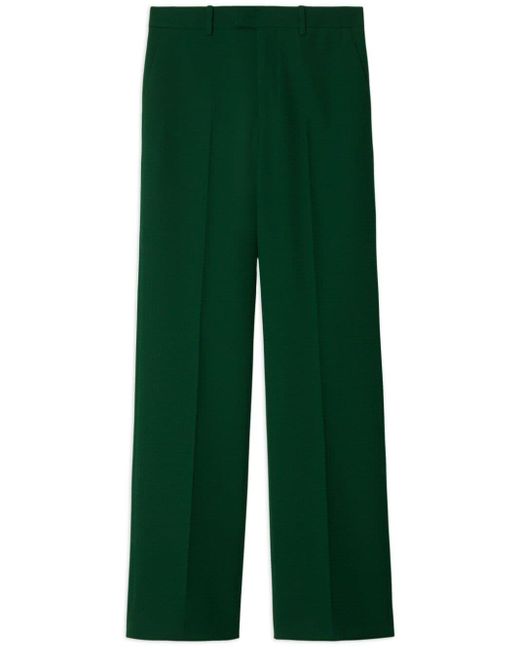 Pantalon de tailleur en laine Burberry en coloris Green