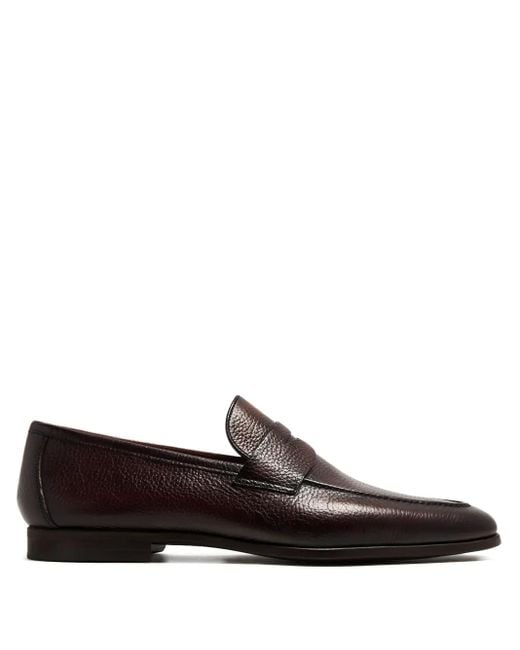 Magnanni Shoes Brown Diezma Ii Leather Loafers for men