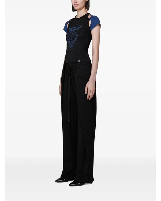 SRVC Studio Black Origami Drawstring Track Pants