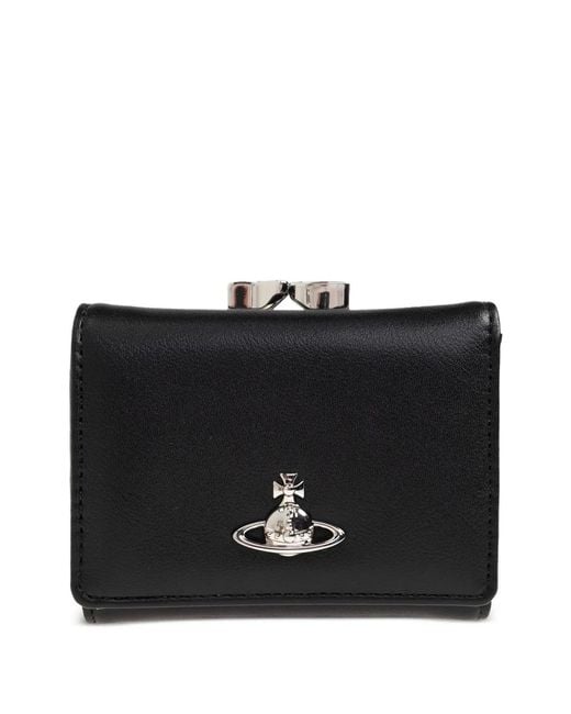 Vivienne Westwood Orb Clasp Wallet in Black | Lyst