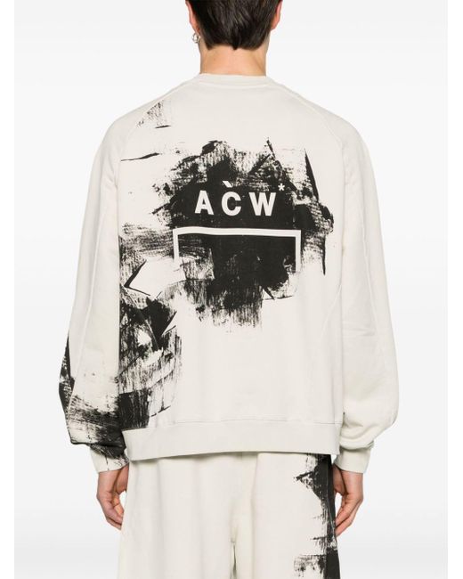 A_COLD_WALL* Sweatshirt mit Pinselstrich-Print in Natural für Herren
