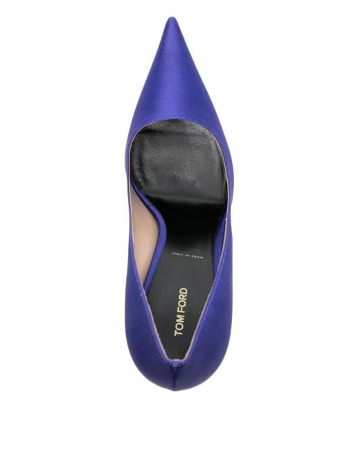 Tom Ford Blue Pumps aus Seide 85mm
