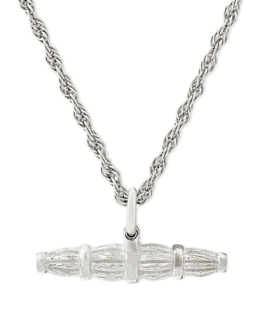 Bleue Burnham White Willow Textured Pendant Necklace