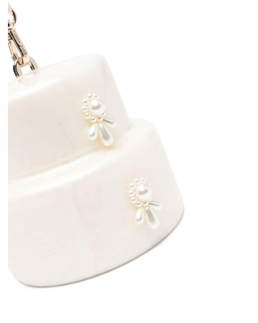 Simone Rocha White Cake Bead-chain Mini Bag