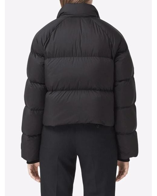 Burberry Black Gefütterte Cropped-Jacke