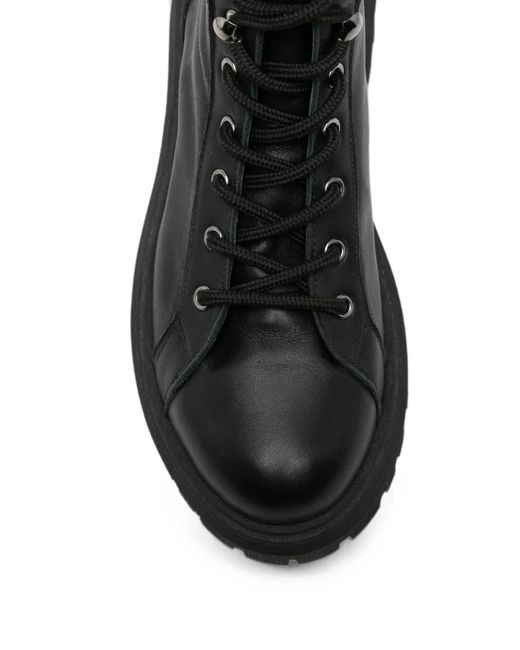 SERGIO MORETTI FIRENZE Black Lace-Up Chunky-Sole Boots