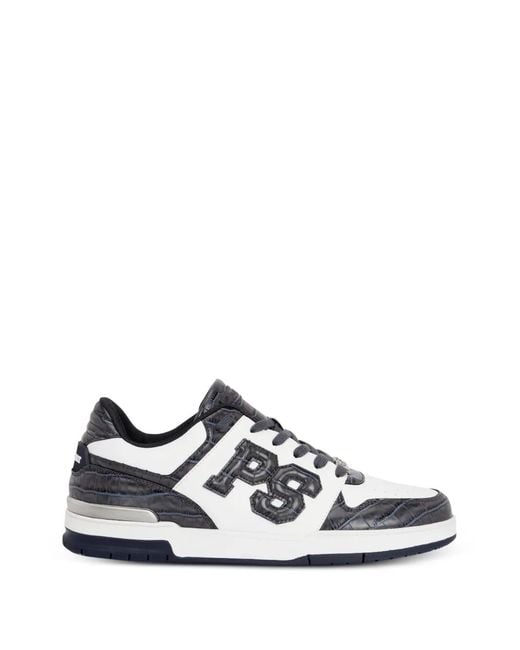 Philipp Plein White Patch Cocco Sneakers