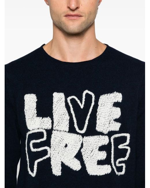 Comme des Garçons Blue X Fred Perry Live Free Jumper for men