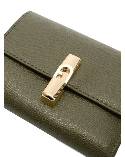 Furla Green Small Iride Grained Logo Wallet