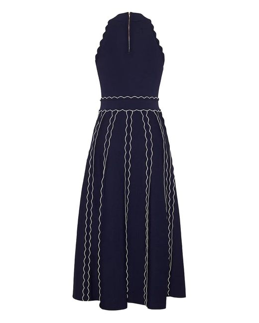 princess polly baby blue dress Give You Happiness White and Navy Blue Contrast Dress – Shop the Mint main image 0