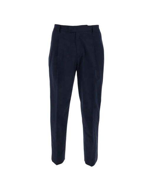 Low Brand Blue Wool Trousers for men