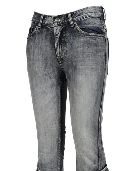 BOHEMSEO Gray Washed Cargo Jeans