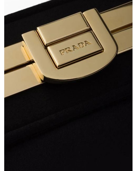 Prada Black Satin Mini-Clutch With Shoulder Strap