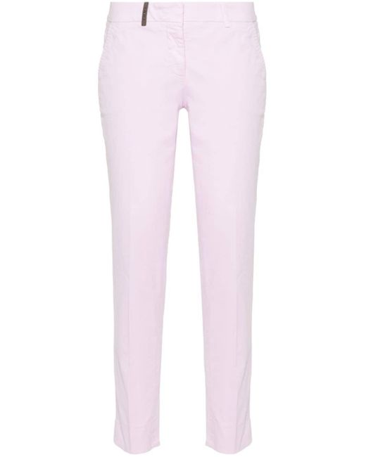 Pantaloni a sigaretta Iconic 4718 di Peserico in Pink