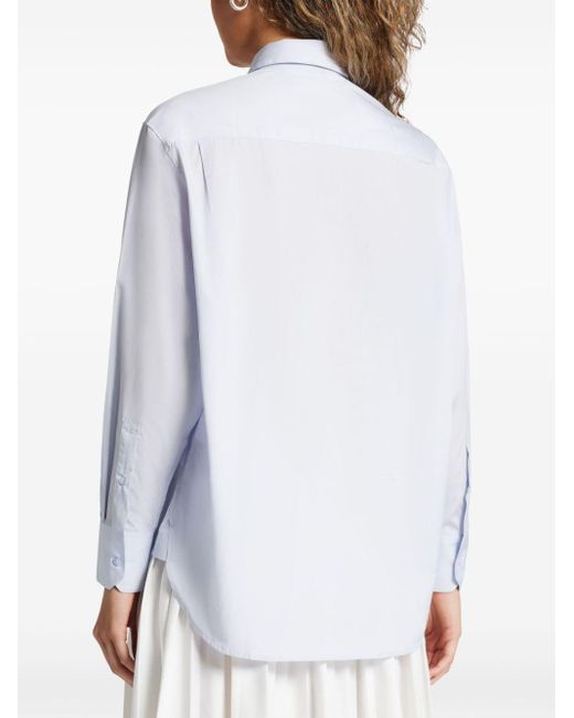 Lacoste White Logo-appliqué Cotton Shirt