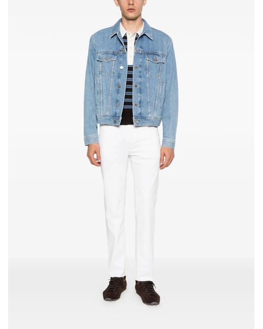 Jacob Cohen Blue Button Denim Jacket for men