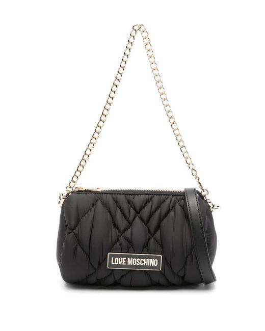Love Moschino Black Quilted Tote Bag