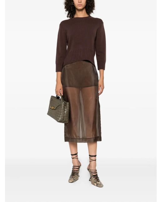 Loulou de Saison Brown Mora Lds Cashmere Sweater