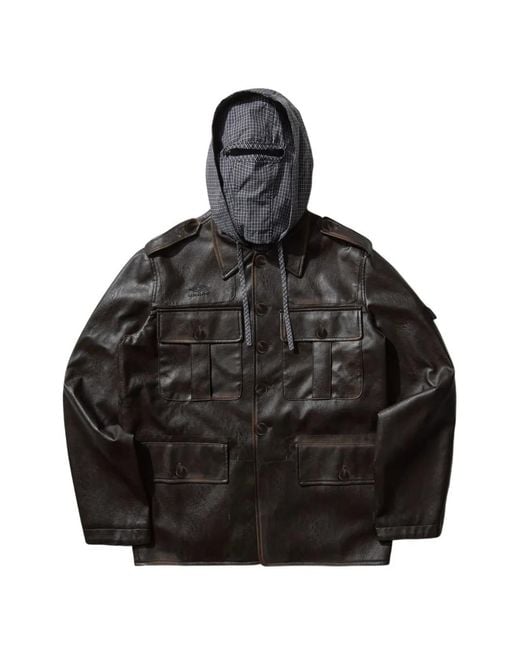 Umbro Black Buttoned Hooded Jacket