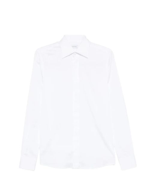 Tagliatore White Long-Sleeve Shirt for men