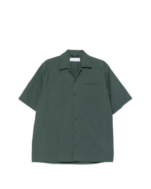 Oamc Peacemaker Green Short-Sleeves Shirt for men