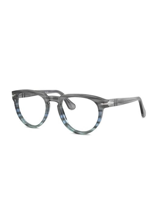 Persol Gray Pantos-Frame Glasses