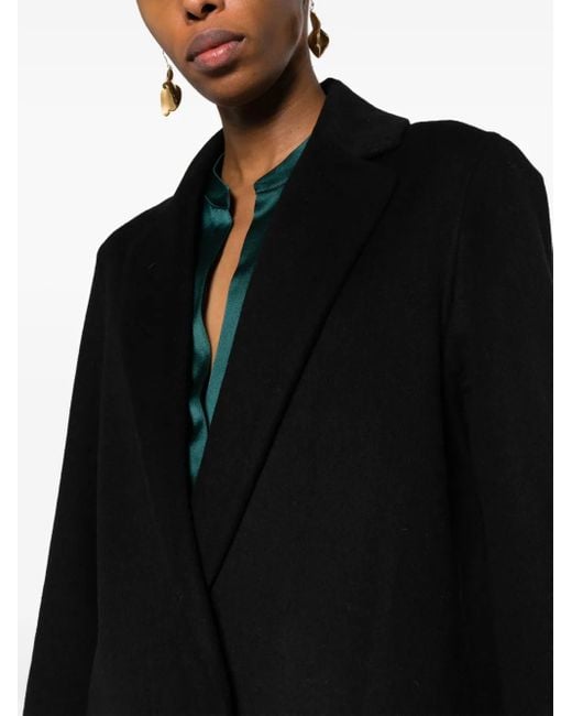 Vince Black Trenchcoat Mit Gürtel