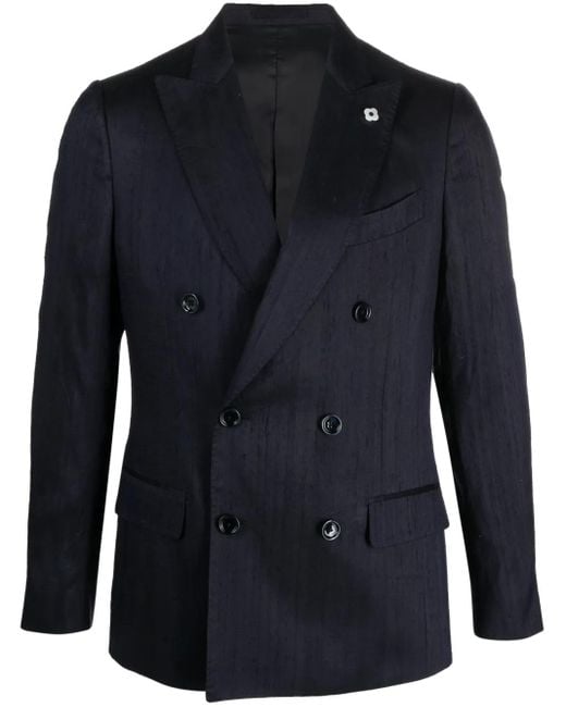 Lardini Blazer Met Dubbele Rij Knopen in het Blue voor heren