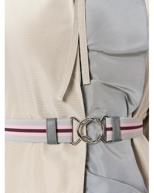Prada Natural Hooded Belted Jacket