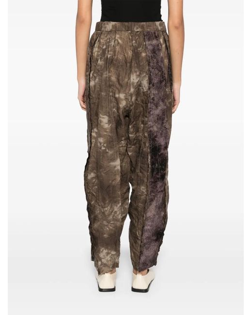Pantaloni Con Design Patchwork di CHIAHUNG SU in Green
