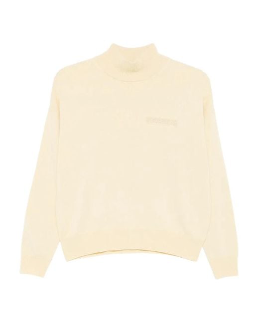 Peserico ハイネック エンブロイダリートップ Natural