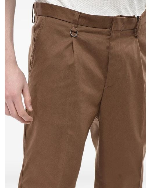 Paolo Pecora Brown Duomo Pleated Trousers for men
