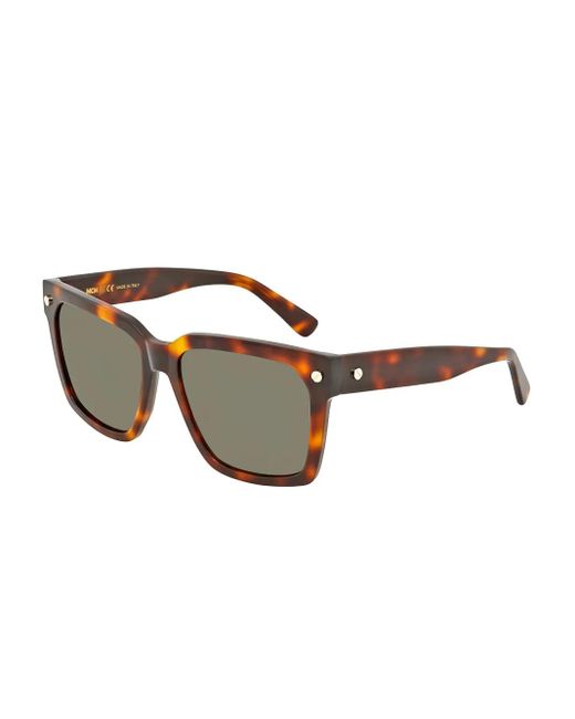 MCM Brown Square Tortoiseshell Sunglasses for men