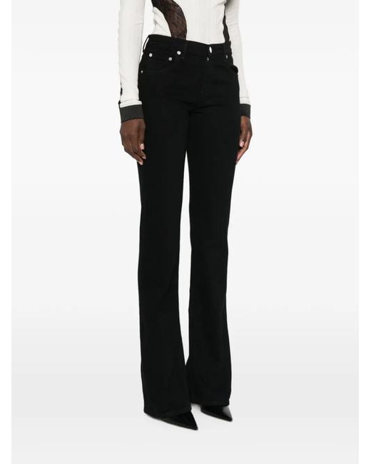 Haikure Black Split-Hem Jeans