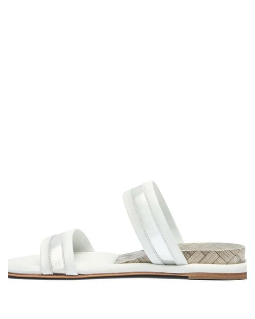 Casadei White Zeppa Blade Reflex Sandals
