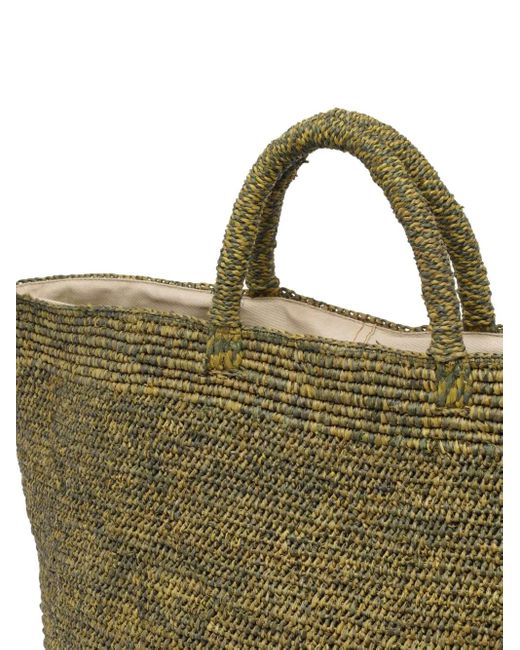 IBELIV Vanille Raffia Shopper in het Green