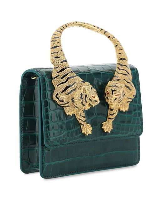 Roberto Cavalli Blue Medium Roar Top-Handle Bag