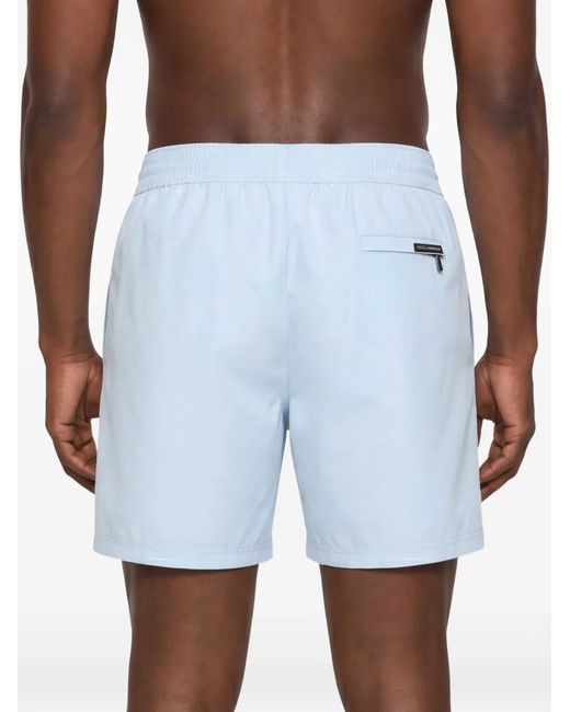 Dolce & Gabbana Blue Drawstring Swim Shorts for men