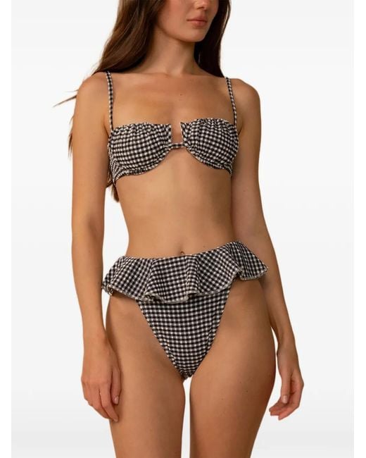 Montce Brown Bas De Bikini Tamarindo À Volants
