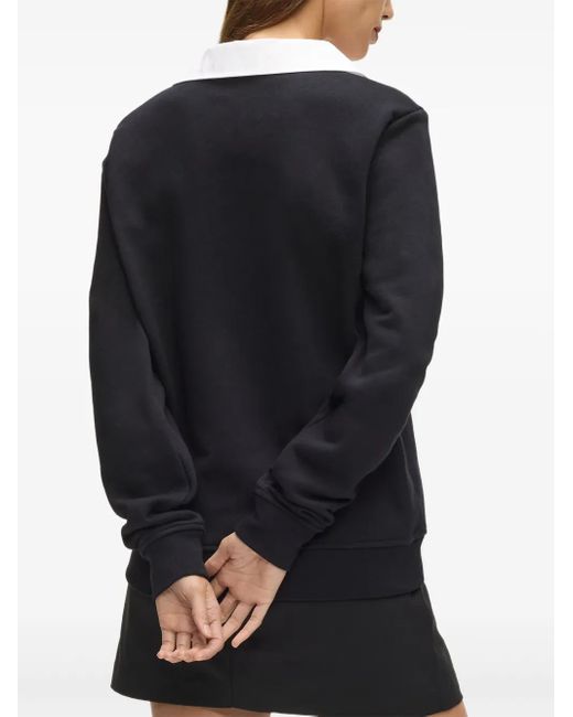 Karl Lagerfeld Black Logo-Embroidered Sweater