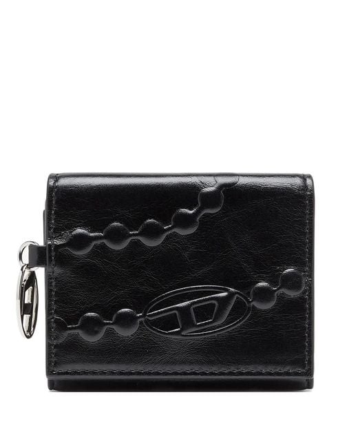 DIESEL Black Oval D Embossed Wallet